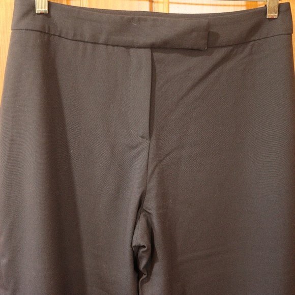 Eun Hwa Paris Black Flat Front Wide Leg Dress Slacks 46 - Picture 7 of 9